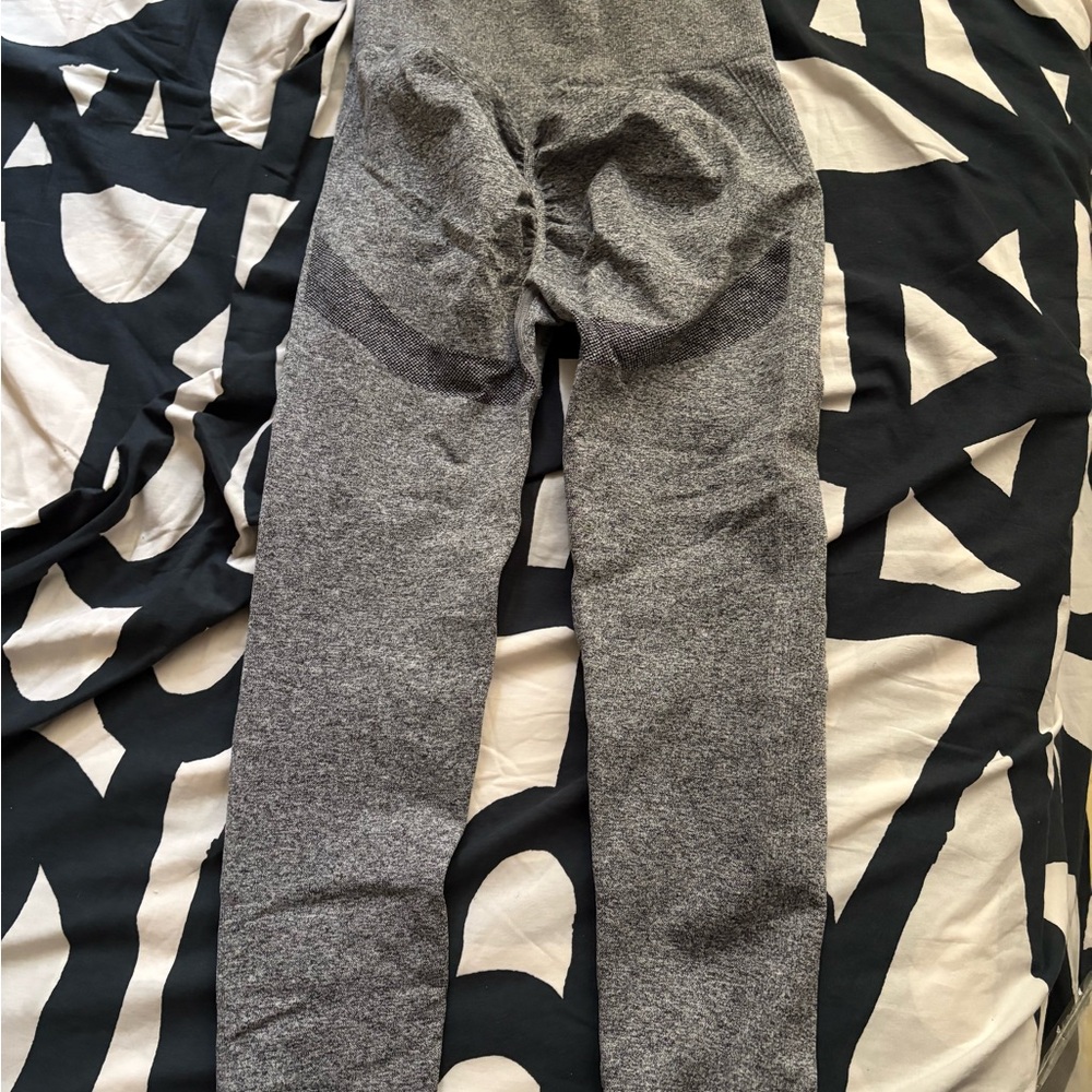 Women's Gray Workout Leggings - Picture 2 of 3